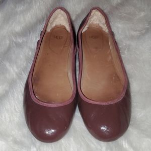 UGG Size 10 Purple Leather 💜 Ballet Flats